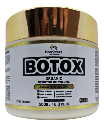 Botox Redutor Organic Argan E Ojon 500gr Kosnattu's