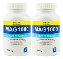 Comprar Citrato De Magnesio Mag1000 Suplemento Salud Osea Energia X2