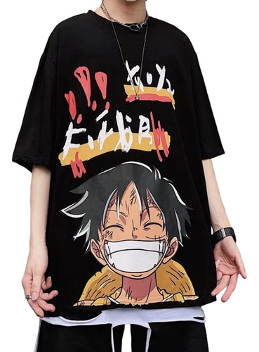 Playera Hombre Estampada  De Corta Luffy One Piece Camiseta
