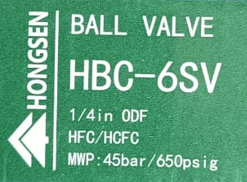 Valvula De Bola Hongsen Hbc-6sv-1/4 Soldable Con Gusanillo