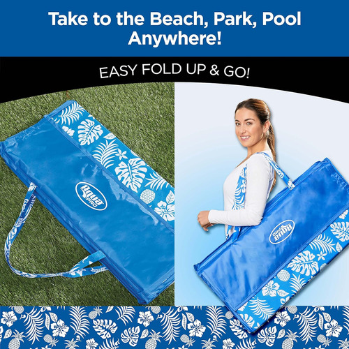 Aqua 3-in-1 Fold & Go Tanning Pool Float, Mat And Tanning Po
