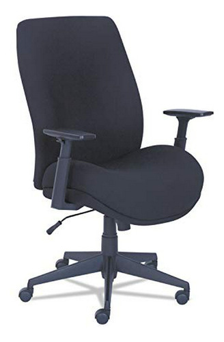 Silla De Oficina  Baldwyn, Negra - Respaldo Medio, Soporta 2