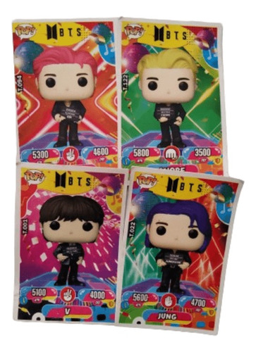 4 Tarjetas Bts Cards Funkopop Funko Party Trading Cards