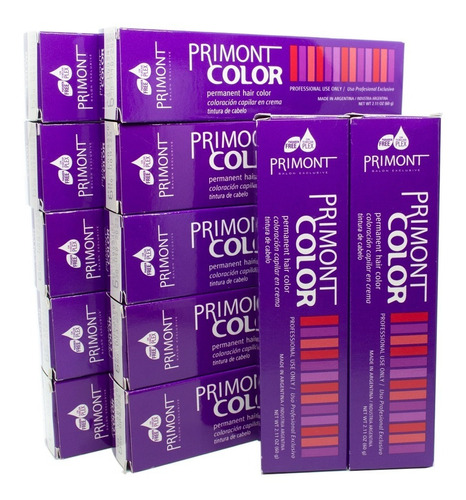 Primont Color X12 Tintura Coloración Cabello 60gr C/amoniaco