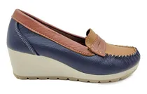 Comprar Mocasin Mujer Cuero Zapato Dama Confort Nautico Mocasines