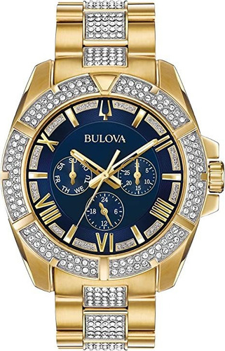 Bulova Reloj De Cristal Multifunción Para Hombre, Acero