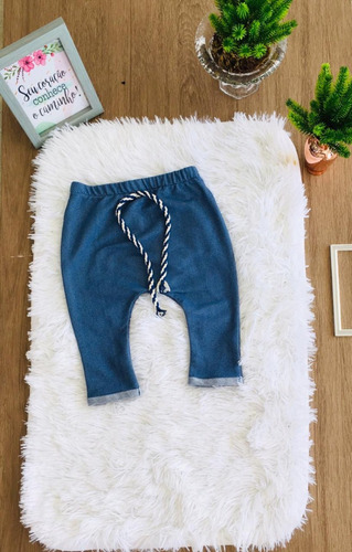 Imagem 2 de 2 de Conjunto Bebê Masculino Sarja Calça Saruel