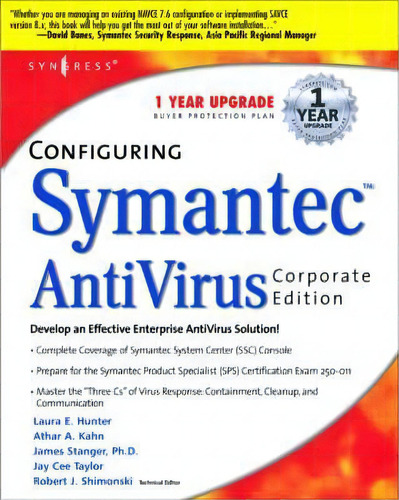 Configuring Symantec Antivirus Enterprise Edition, De Syngress. Editorial Syngress Media U S, Tapa Blanda En Inglés