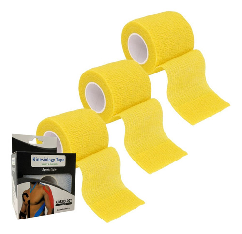 X3 Cinta Tape Kinesiologico Kinesiotape Cinta Vendaje 5mts