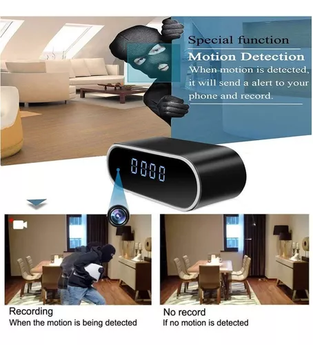Mini Cámara Reloj Espía Oculta Despertador Hd 1080p Wifi W01