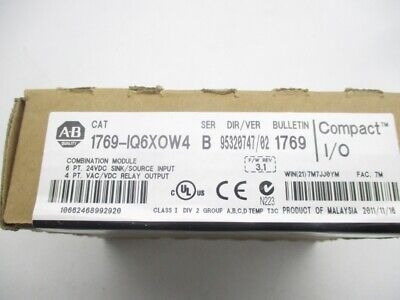 Allen Bradley 1769-iq6xow4 Ser. B 24vdc Date: 2011 Nsfs Qqc