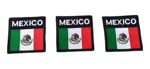 Parche Bordado Bandera De México 3 Piezas