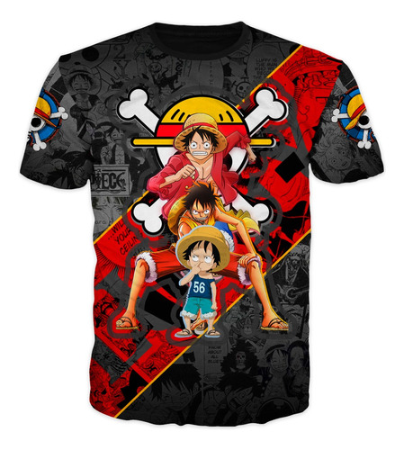 Camiseta Anime One Piece Adultos Y Niños Hombre