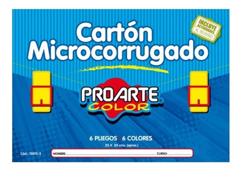 Carpeta Cartón Microcorrugado  Proarte, 6 Colores
