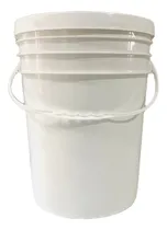 Comprar 6 Balde Plastico 20 Litros Blanco Con Tapa Para Lubricantes