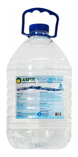 Agua Destilada 5 Litros - Asfer Indústria Química
