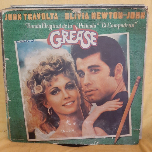 Vinilo Grease John Travolta O Newton Compadrito Dsfgv Bs1