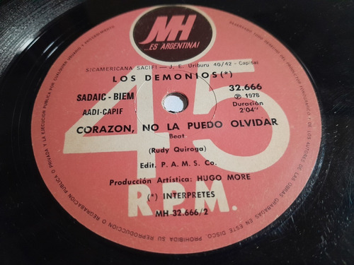 Simple - Los Demonios - Bailando Junto A Tí / Corazón No La (Usado)