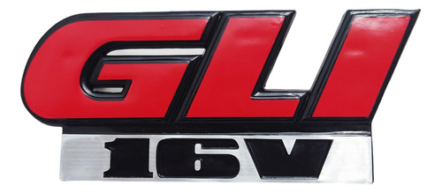 Emblema Parrilla Volkswagen Gli 16 V Jetta A2 87-92 Rojo