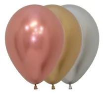 Comprar Globo Sempertex #12 Cromado Reflex Surtido Deluxe 50 Piezas Dorado\u002Fplateado\u002F Dorado Rosa Reflex Surtido Deluxe