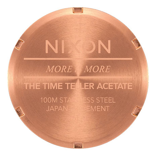 Nixon Time Teller Reloj Analógico De Moda De Acetato Resis