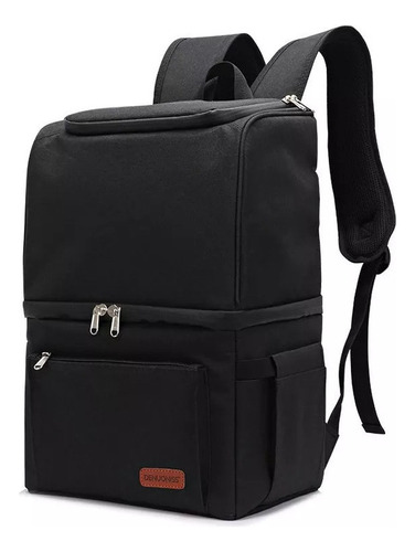 Mochila Térmica Aislada Para Hombre Y Mujer 25l Color Negro