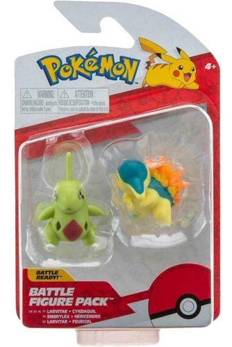 Larvitar 5cm + Cyndaquil 4cm Pokemon Jazwares