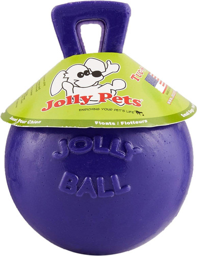 Jolly Pets Bola De Tug-n-toss Color: Púrpura, Tamaño: 6 H.