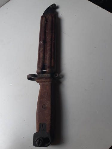 Imagen 6 de 10 de Antiguo Cuchillo Bayoneta Rusa Con Vaina Original
