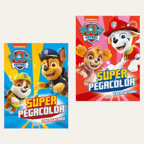 Pack X 2 Libros Para Colorear Paw Patrol