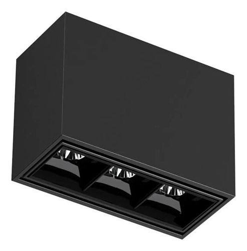 Spot De Sobrepor Picco C/3 Fachos 7w 34° (2782) - Interlight Estrutura Preto 127/220V