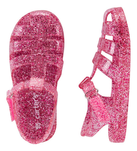 Calzado Para Niñas Sandalias Marca Carters Brillantes