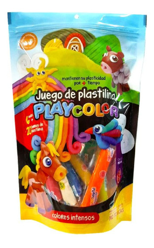 Set De 20 Plastilinas Playcolor + 6 Moldes