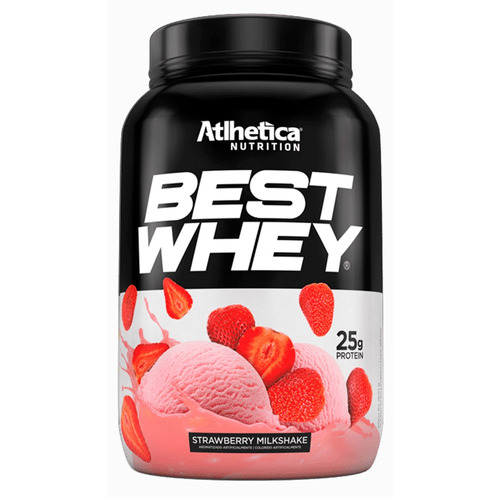 Best Whey - 900 Gramas - Atlhetica Strawberry Milkshake