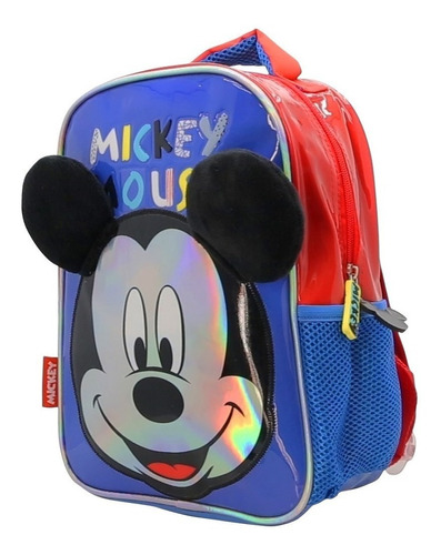 Mochila Mickey Escolar Jardin Con Orejas Cresko Color km040