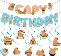Comprar Decoraciones De Cumpleaños Capybara Rakuto - 10 Pancartas Co