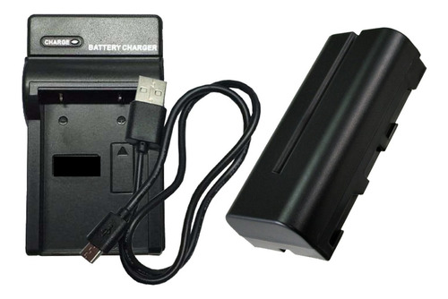 Kit Cargador Usb F550 + Bateria Np-f550 P/ Iluminadores Led