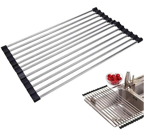 Set Escurridor Plegable Secaplatos + Enrollable Bacha Frutas