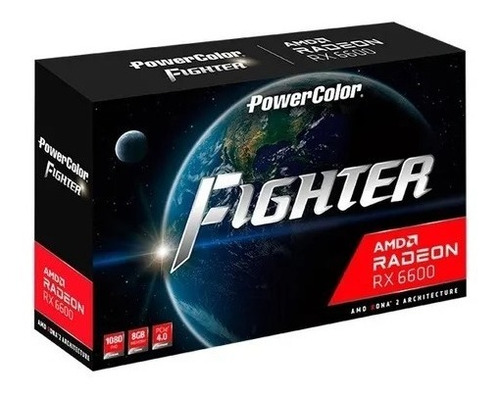 Imagen 6 de 10 de Placa De Video Powercolor Amd Radeon Rx6600 8gb Gddr6