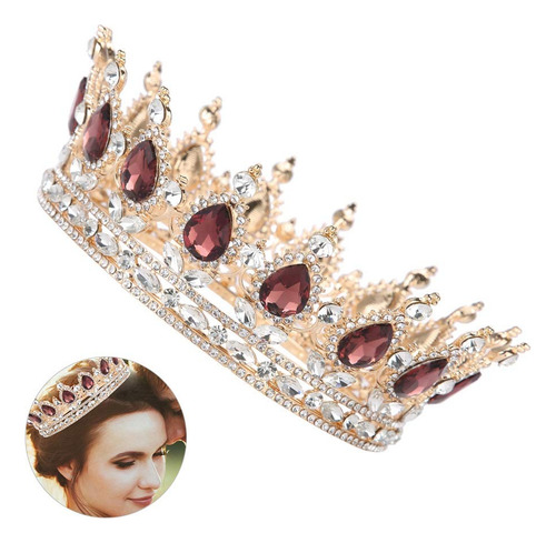 Tiara De Corona De Boda, Tiara De Diamantes De Imitación