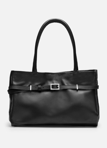 Cartera De Cuero Vacuno / Facultad Trabajo Birkin Negro Lisa Níquel Negro