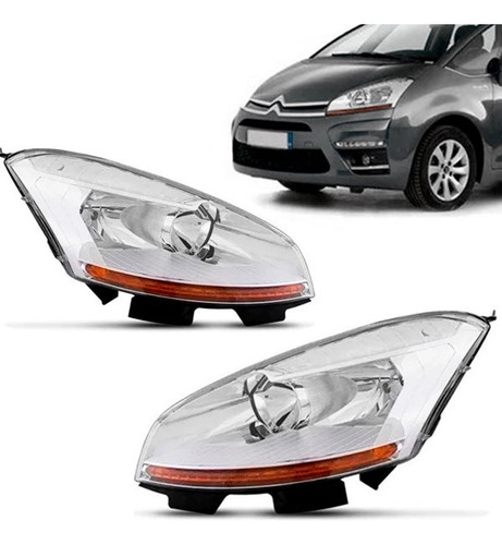 Par Farol C4 Grand Picasso 08 09 10 11 12 Ambar Elétrico