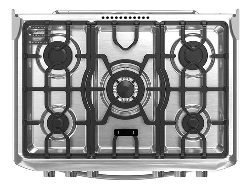 Cocina De Piso A Gas 76cm Inox Mabe Cmp7628fx0 Inox