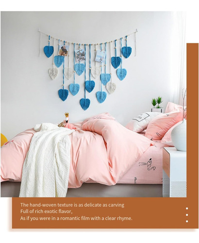 Cx Enfeites De Decoração Folhas Macrame Pendurado Na Parede
