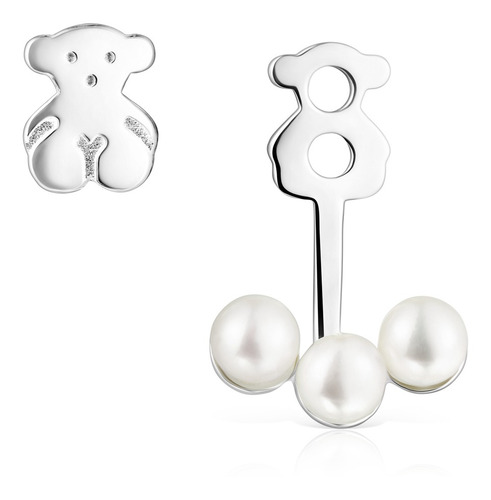 Pendientes Tous Cortos Nocturne De Plata Con Perlas