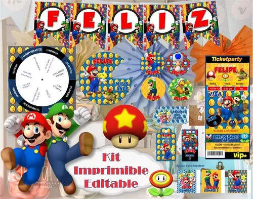 Stickers para golosinas Super Mario Bross