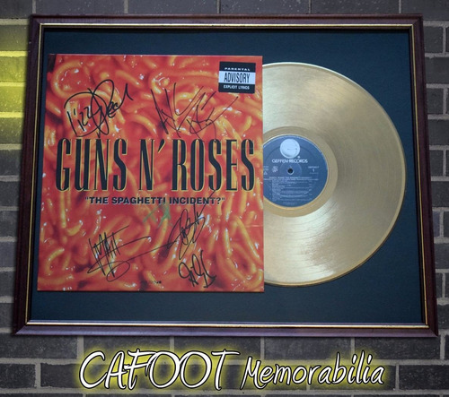 Guns N Roses The Spaghetti Incident? Lp Firmado Y Disco Oro