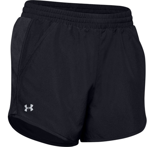 Imagen 1 de 2 de Short Under Armour Fly By Running De Dama Negro