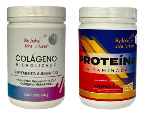 2 Pzs Colágeno,proteína ,cabello Músculos Uñas Johs For Less Sabor Sin Sabor