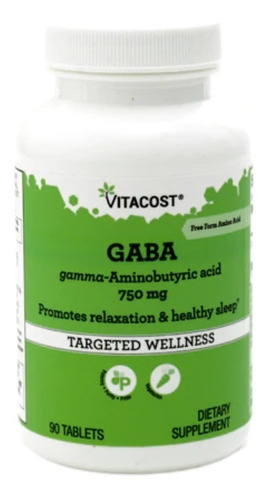 Gaba 750 Mg 90 Tabletas Vitacost Ayuda A Dormir Y Relajación